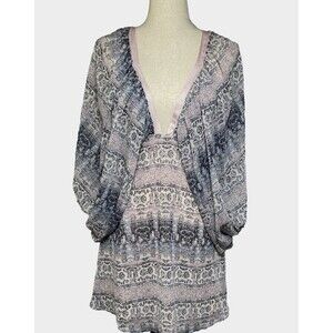 Olivaceous NWT womens blouse balloon sleeve Med party summer fairy cottage $68